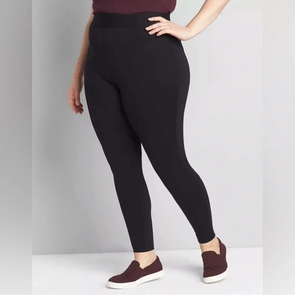 Lane Bryant Matte Jersey Pull On Ankle Leggings Pants Size 14/16